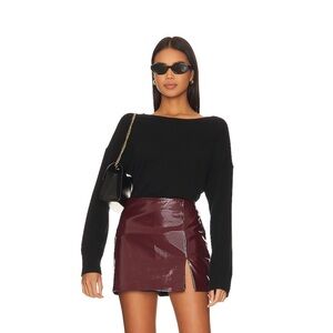 Amanda Uprichard Leather Mini Skort. M.